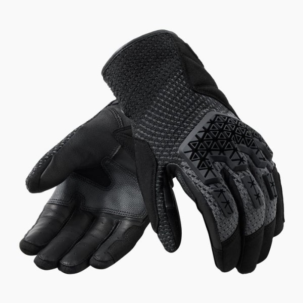 Rev'it! Rev'it Offtrack 2 Leather Gloves - Black / Black